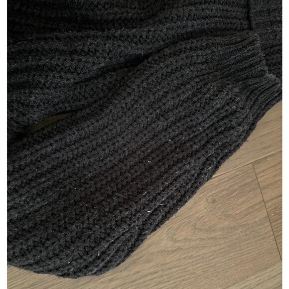 Lot/2 Carly Jean Los Angeles M sweater thick pretty knit open hoodie CJLA grey - Picture 9 of 9